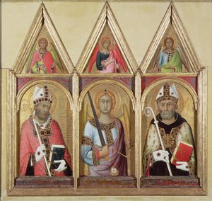 St. Geminianus, St. Michael and St. Augustine, c.1319 (details)